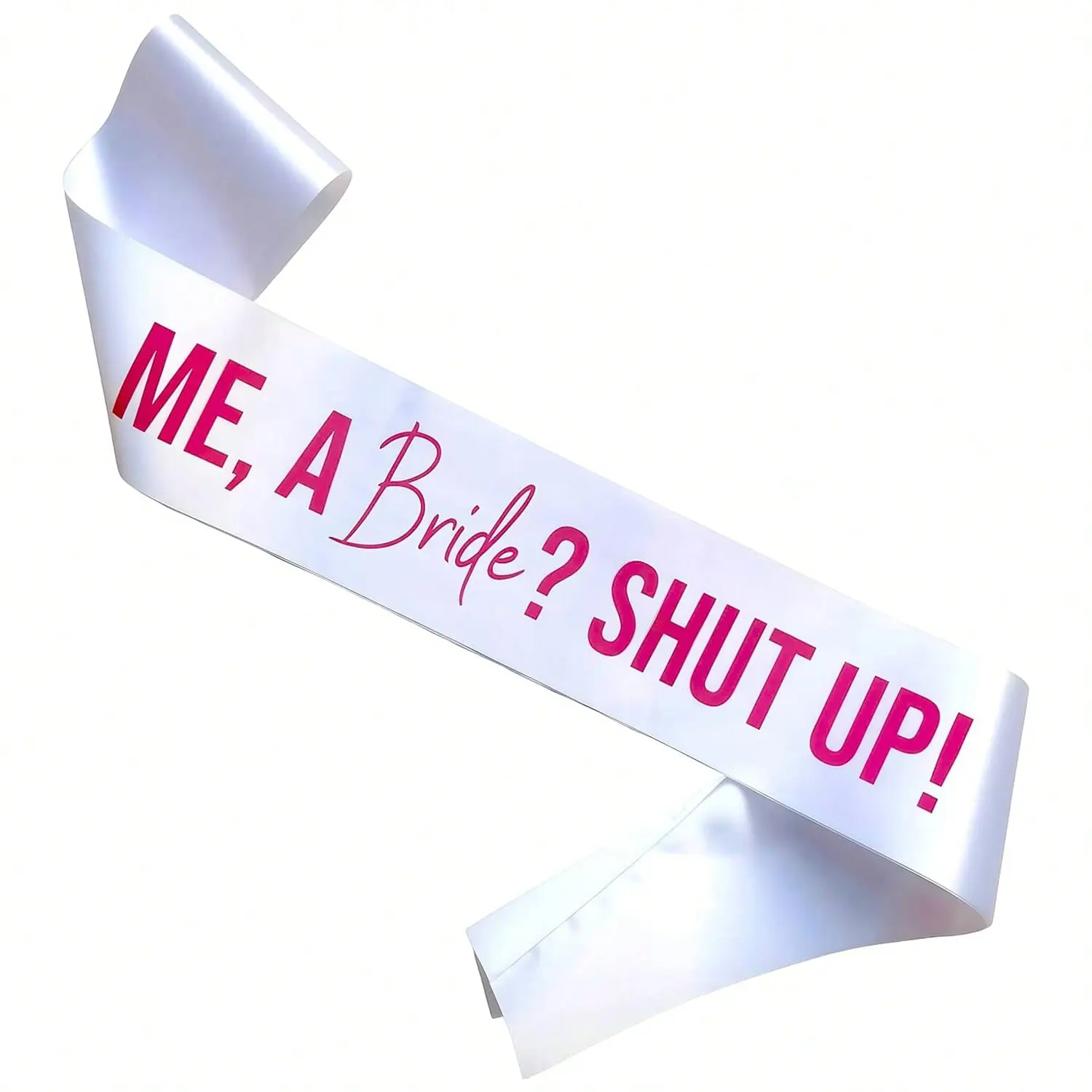 "Me, Bride?!" Rose Gold Glitter Banner & Bride Sash Set, Bachelorette Bridal Shower Engagement Wedding Party Decor Favor Gifts for Women