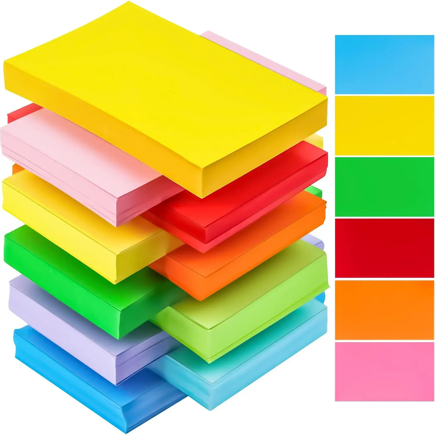 600 count Blank Colored Index Cards 3x5 Inch Flash Cards, Blank Note Card Flashcards, Colorful Card Pad Index Note Books 3 x 5 Notecards for Studying School  College Office