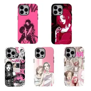 Cool Pink Osaki Nana Phone Case, Anime-Themed Printed Phone Cover,Compatible  for iPhone 16 15 14 13 12 11 17 Pro Max for Samsung S21 S22 S23 S24 S25 S26 Phone Case,Durable Dual-Layer Design Phone Cover,Vintage Phone Case,Gifts For Fans