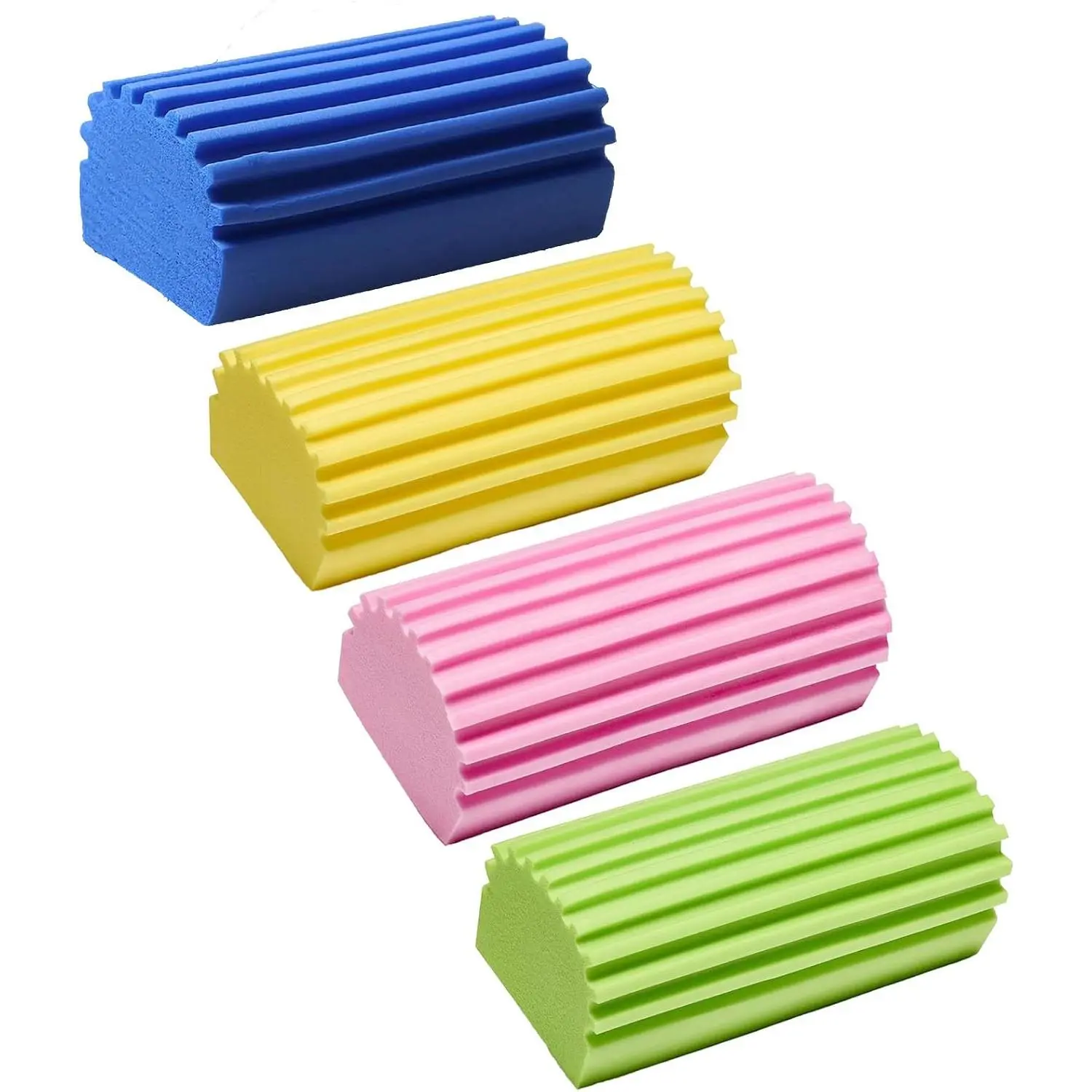 Damp Clean Duster Sponge 4 Pack Household Cleaning Sponges  Dusting Sponge for Brushing Blind Glass Vents Window Mirrors Baseboards