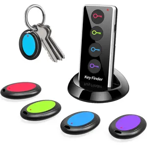 Key Finder, 131ft Remote Range Locator, 4 Beeping Remote Locators, Key Finding Device | Key Tracker, Key Locator with LED Light, Keychain Key Finder, with Sound Function for Finding Keys, Phone, Glasses, Pet Tracker