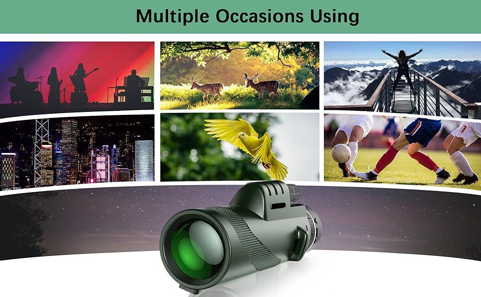 STANDARD GOODS 80x100 Monocular-Telescope High Powered Monocular for Adults Monocular for Smartphone Adapter Monocular Telescope Hunting Wildlife Bird Watching Travel Camping Hiking