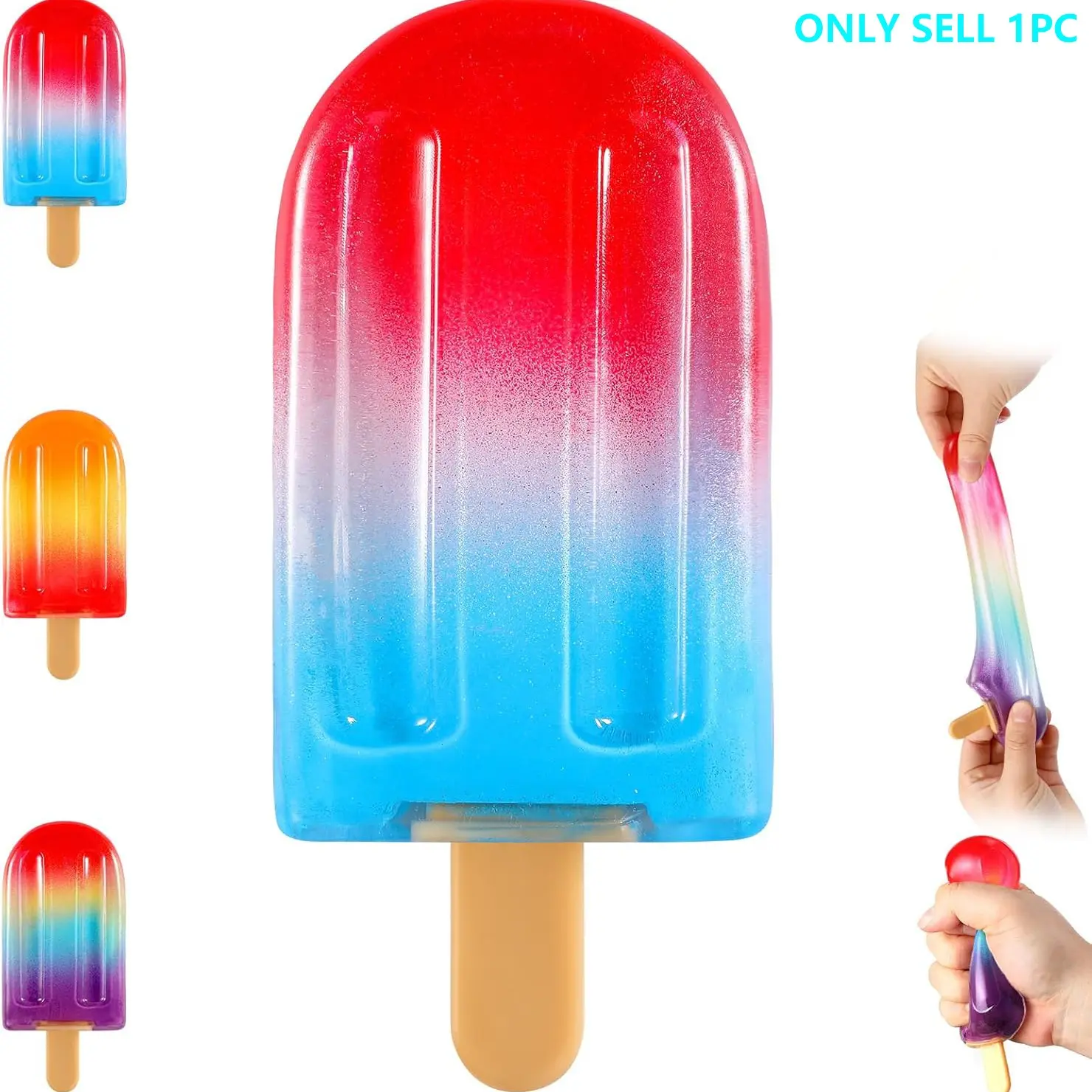 Blind Box Malt Sugar Popsicle Squishy, Ice Cream Squishies Slow Rising Sensory Fidget Travel Toys for Adults, Kids, and Teens – Summer Classroom Prize