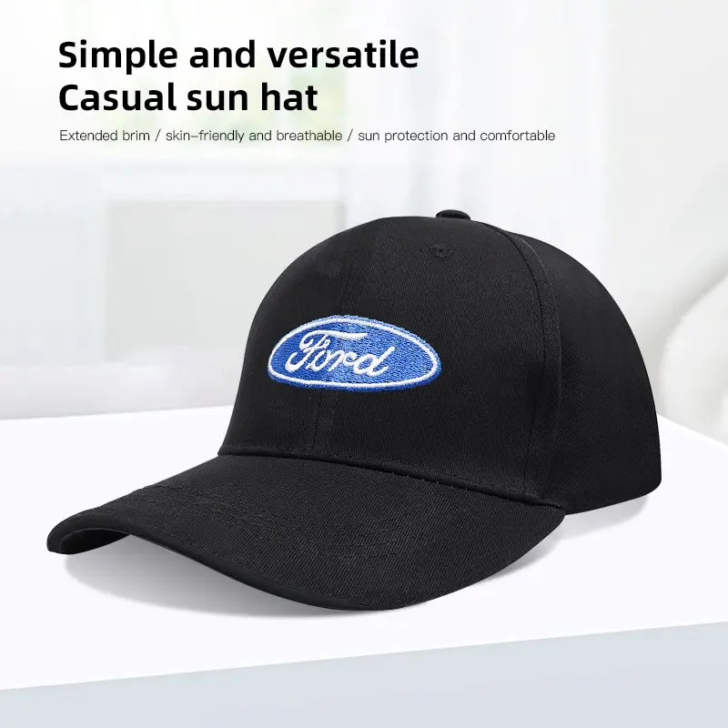 Embroidery Hats Baseball Caps Casual Sun Hat Outdoor Sports For Ford Mustang F150 Explorer Expedition Escape Bronco Capri Fiesta Focus Ecosport Figo Maverick Ranger S-MAX Mondeo F250 F350 Galaxy Everest Kuga EDGE KA Fusion Taurus Escort
