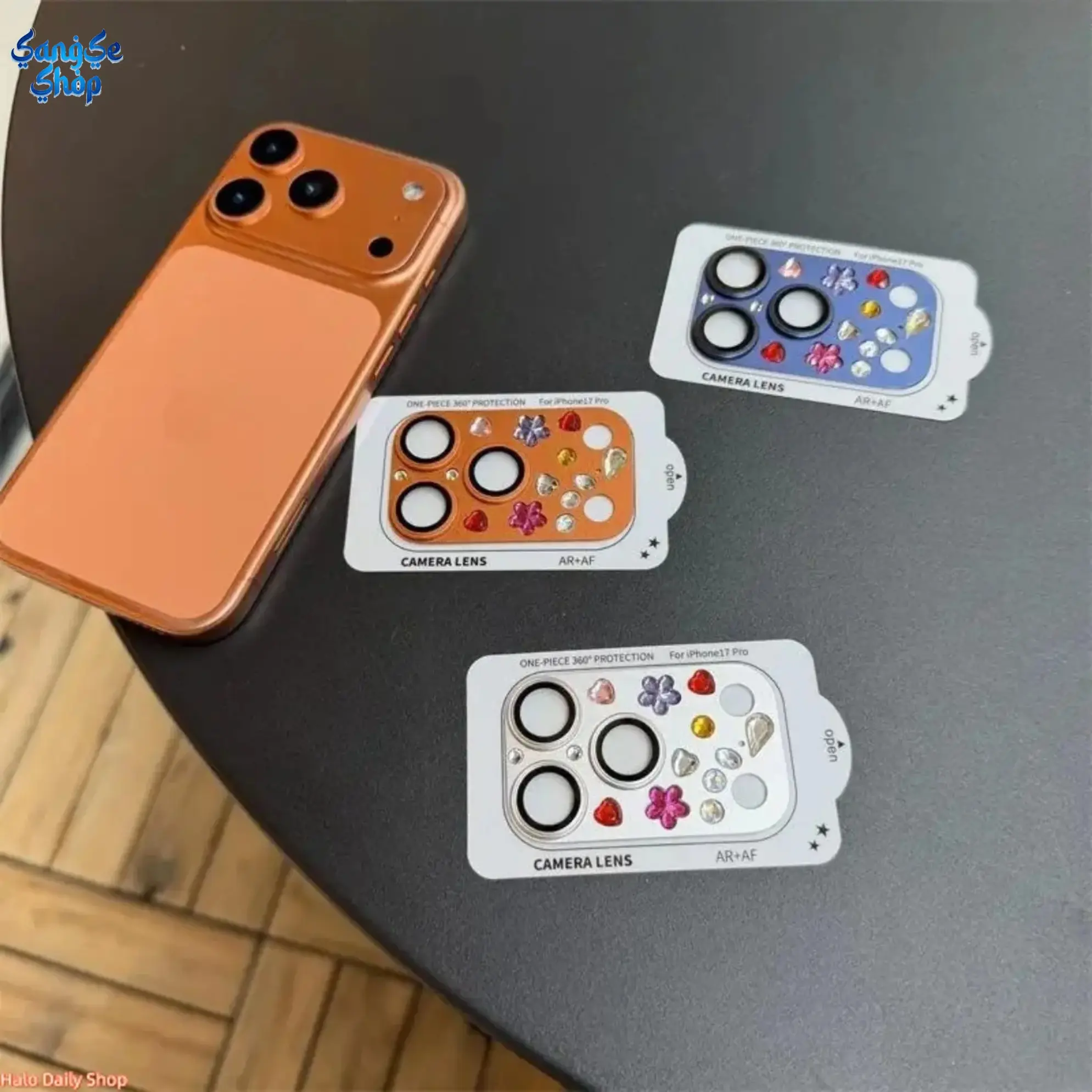 Sparkling Diamond-Pattern Camera Lens Protector for iPhone 17 Series, Full-Coverage Stylish Phone Accessory, Screen Protector, Accessories, Full Cover, Smartphone, Handheld, Protection, Cellphone