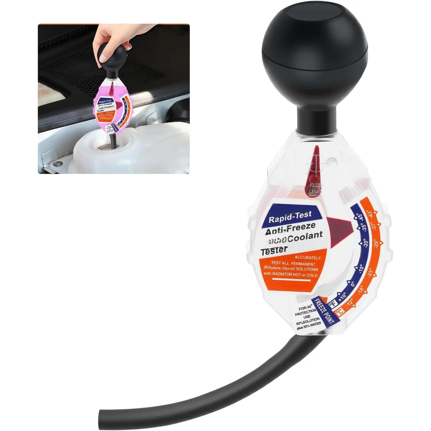 2026  Antifreeze Tester Automotive,Professional Accurate Coolant Tester with ℉/℃ Display,Portable Engine Antifreeze Testers for Coolant for Winter Freeze & Summer Boil Point