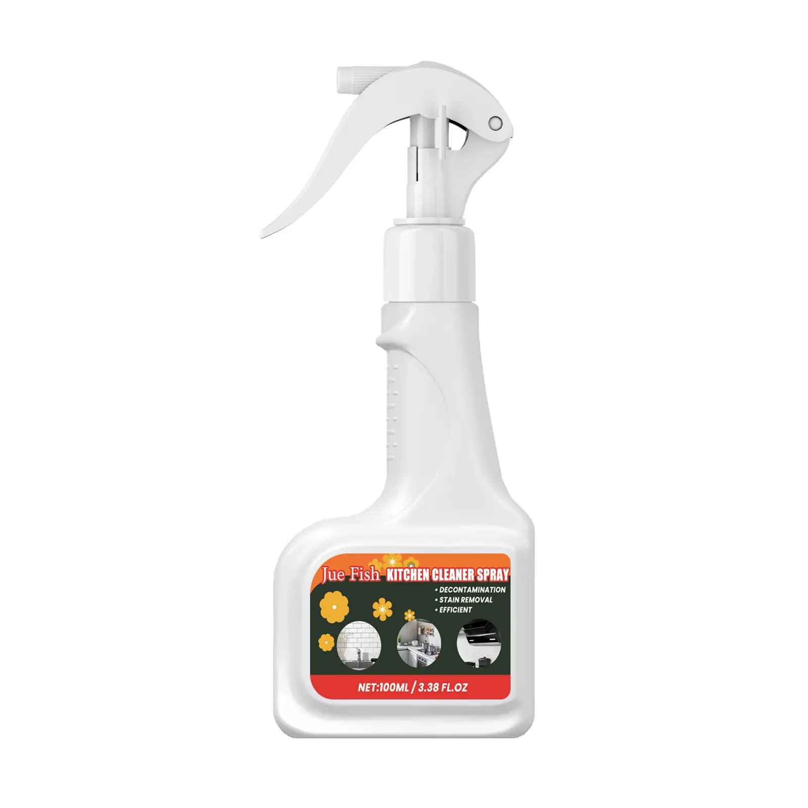 Jue-Fish Kitchen Oil Stain Cleaner Household Range Hood, Stove, Sink Oil Stain and Dirt Remover