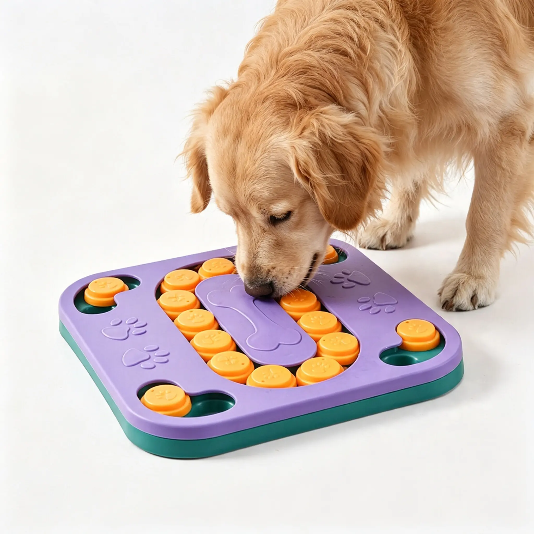 Dog Treat Sliding Puzzle Maze Toy, Interactive Slow Feeder Brain Stimulation Enrichment Toy, Anti-Boredom Foraging Training Game for Small Medium Dogs  pet accessory
