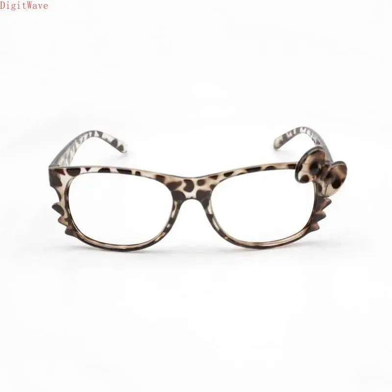 Kawaii Y2k Kitty Leopard Print Women's Glasses Trendy Decorative Accessorie Cute Fashion Cartoon Nerd Frame for Women, Fashionable, Stylish Accessories