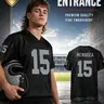 Men's Las Vegas#15 Embroidered American Football V Neck Jersey, Throwback Jersey, Breathable Short Sleeve Classic Retro Mesh Shirts For Adults Suitable for Street Wear Football Style Training Casual Sports Jersey Apparel Jersey