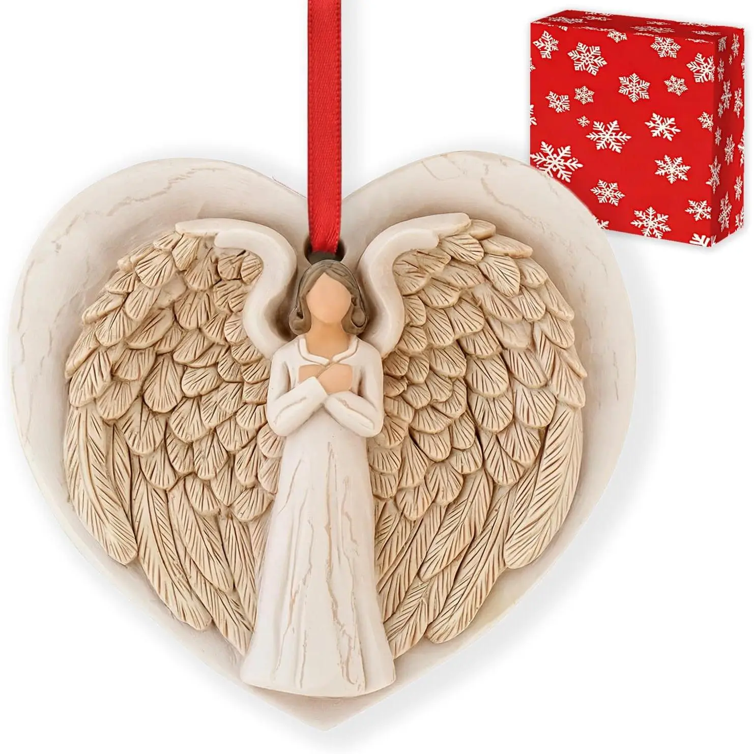 Angel  Figurines Ornaments for Christmas Tree - Memorial Ornaments for Loss of Loved  - Christmas in Heaven Sympathy Gifts for Guardian Angel