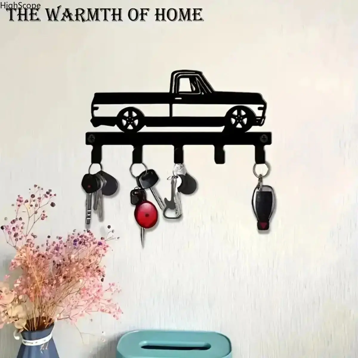 Vintage Truck Key Holder, Cast Iron Wall-Mount Home Storage Hook for Garage & Entryway, Rustic Farmhouse Industrial Decor, Key Hooks, Convenient Hook
