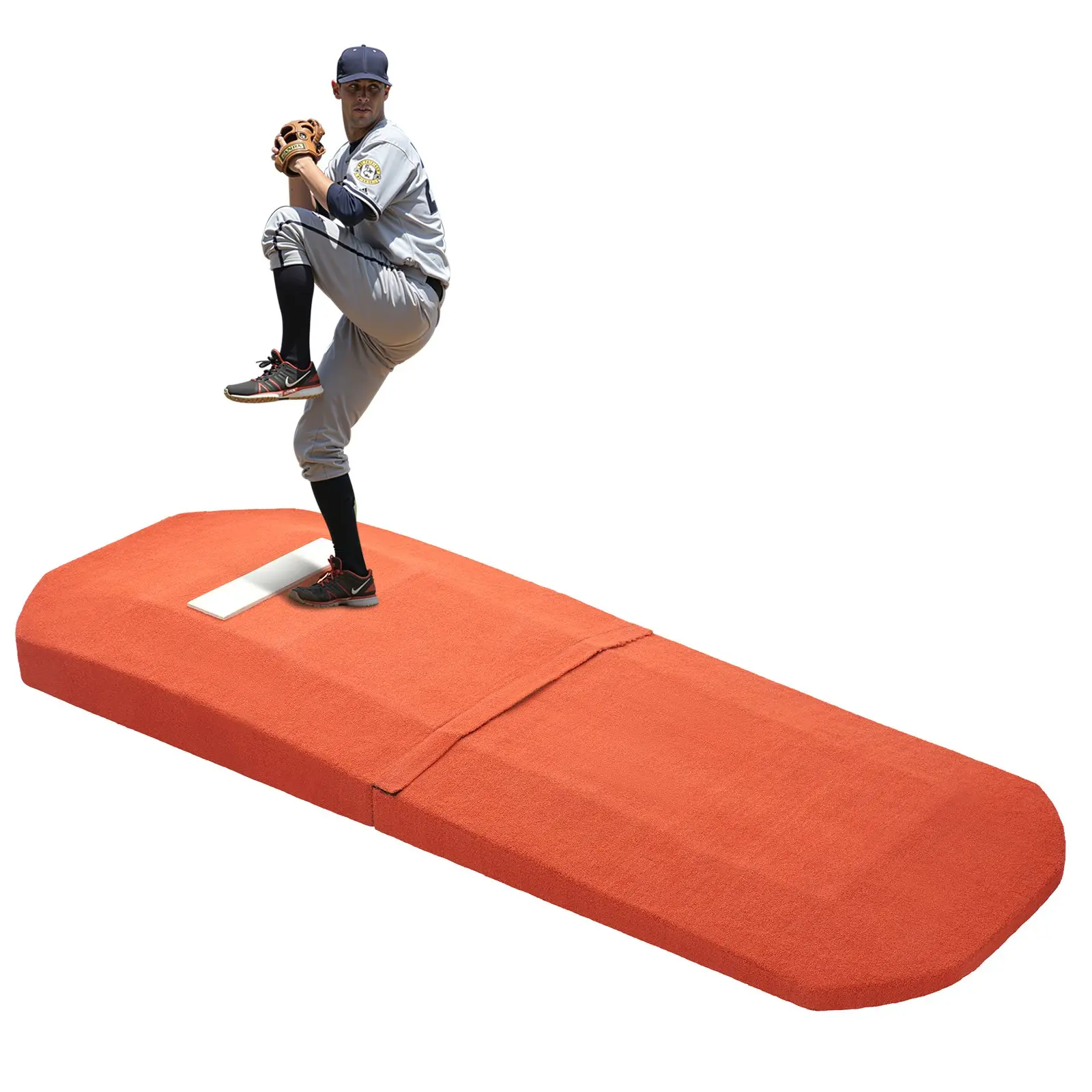 VEVOR Pitching Mound, Portable Baseball Game Mound, 127 in Indoor Outdoor Pitching Practice and Training Equipment, Softball Pitching Aids with Antifade Turf and Pitching Rubber