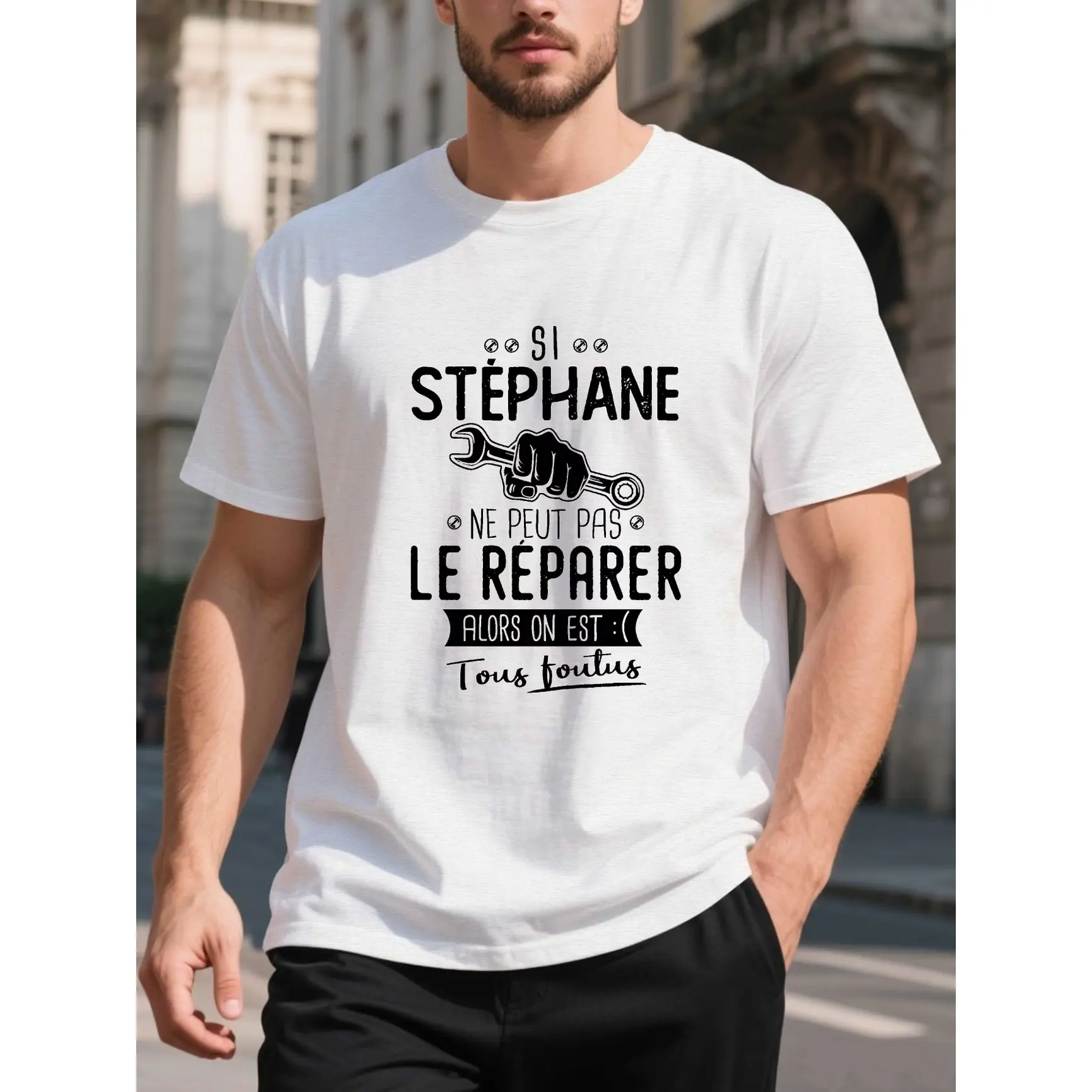 Mechanic Wrench Tool Graphic T‑Shirt, Comfort Oversized Cotton Outfit, Fashion Funny Work Tee, Perfect Holiday Gift for Him Her, Present for Family Friends Lover