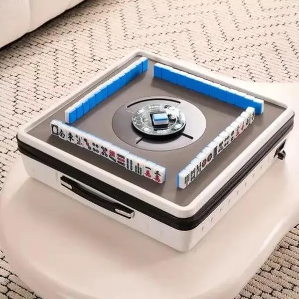 Modern Portable Automatic American and Chinese Mahjong Table with Magnetic Tiles and Handheld Mini Gaming Table
