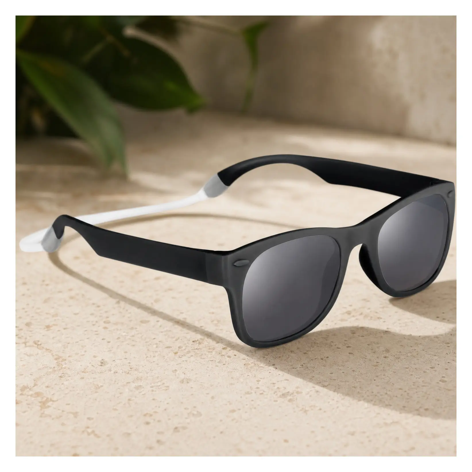 Unbreakable Square Polarized Sunglasses - Italian Made, BPA Free, with Strap & Accessories - Assembled in USAGift