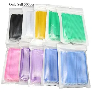 500pcs Disposable Micro Brush Tools for Eyelash Extension, Individual Lash Removing Swabs, Precision Micro Brushes for Beauty Professionals