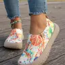 Women's New Knit Slip-On Sneakers, Breathable Round Toe Casual Shoes, Lightweight Comfortable Walking Shoes for All Seasons, Rubber Slip Ons, Slip On Footwear