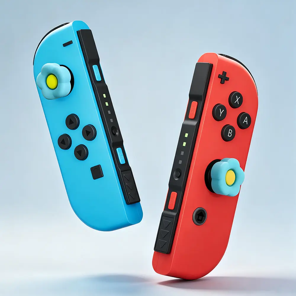 8pcs/set Cute Silicone non-slip Thumb Stick Grip Caps Case Joystick Protective Cover for Nintend Switch Oled/Lite NS Joystick Console Accessories