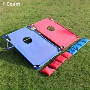Heavy-Duty Portable Cornhole Game Set with 2 Game Boards, 6 Beanbags & Carry Bag - Red & Blue Versatile Outdoor/Indoor Fun Party Game for Kids & Adults, All-Weather Durable Bean Bag Toss for Camping, Beach, Backyard, Halloween, Christmas Party Supplies