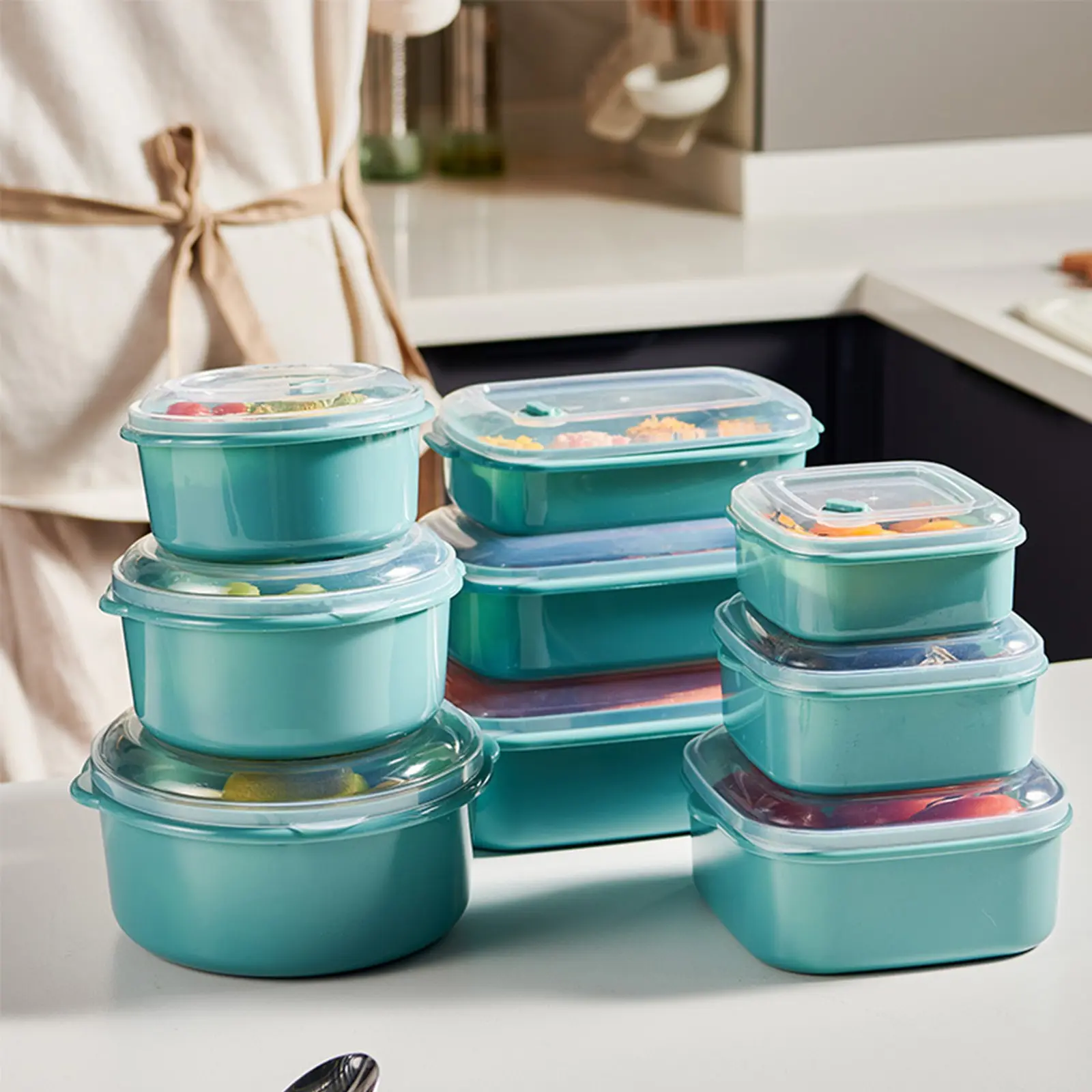 Set of 3 Food Grade Refrigerator Storage Boxes, Ventilated Design, Perfect for Keeping Meat Fruits Vegetables Fresh