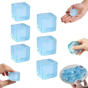 6 Pack Stress Cube, Slow Rising Ice Cube Stress Balls, Sensory Fidget Toy for Anxiety Relief, Square Shape Squishy Balls, Squishy for Party Favorsfidget toys
