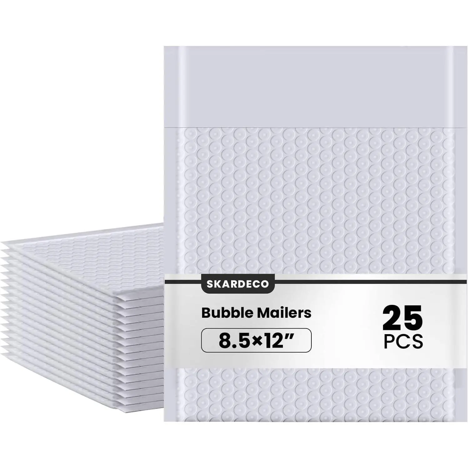 Bubble Mailers 8.5x11inch 25Pack Grey Bubble Mailers Self-Seal Padded Mailing Envelopes Bubble Opaque Padded Mailer for Small Businesses to Package and Mail Jewelry Cosmetics#2（white，grey）