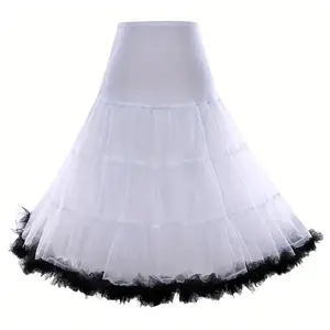 Wholesale Price 1 Hoop Bone Elastic Waist Petticoat For Bridal Mermaid Wedding Dress Crinoline Slip Underskirt in Stock Fast