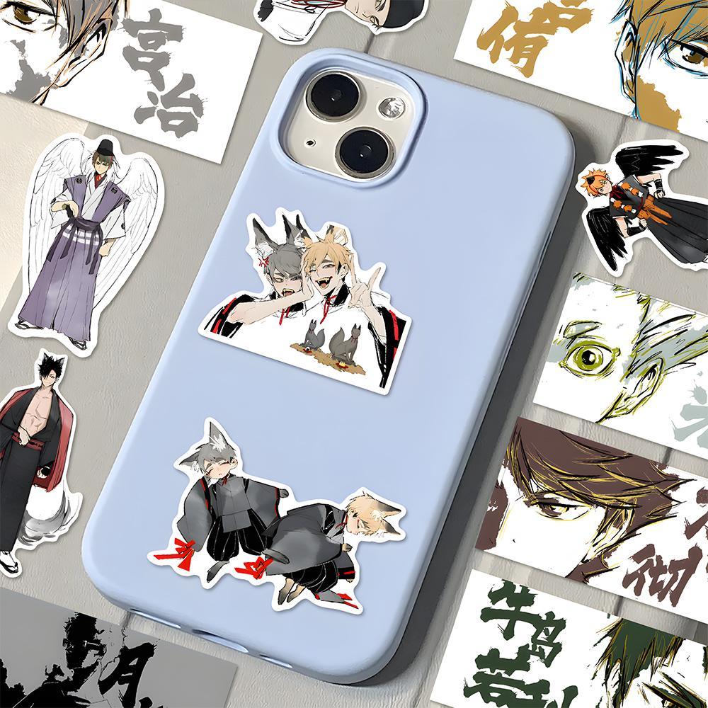 Anime Character Pattern Sticker, 48pcs/set Waterproof Self Adhesive Decor Paper, DIY Sticker for Gift Greeting Card Water Bottle Laptop Phone