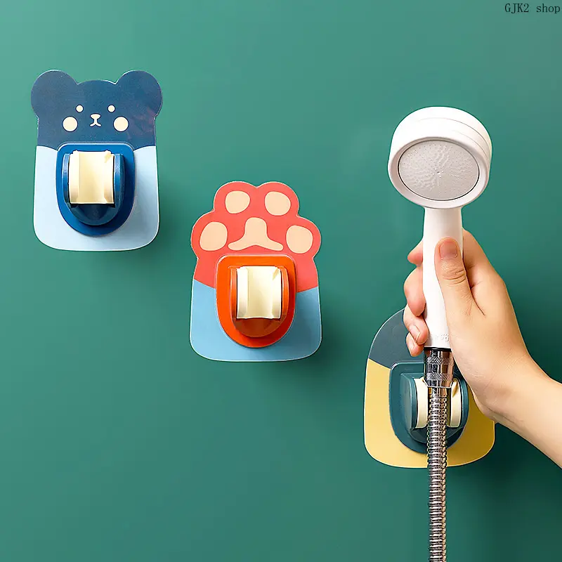 Cute Cartoon Animal Self‑Adhesive Wall Hooks No Drill Cat Paw Shape Heavy Duty Adhesive Hooks for Home Bathroom Kitchen
