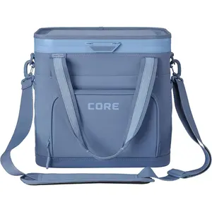 Magnetic Zipperless Soft Cooler | Insulated Hard Liner Ice Chest Box | Best Portable 24 Can Soft Cooler for Food & Beverages for Tailgating, Car Camping, and Family Beach Picnics