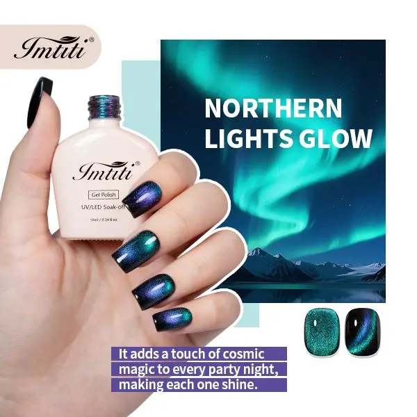 IMTITI -9D Starry Night Aurora # 03-10ml Gel Nail Polish – Salon-quality, beginner-friendly; capture beautiful scenery right at your fingertips-[cenery at Your Fingertips" Cat-Eye Series] art crazy ruber magnetic uv gift uñas gelpara at-home manicure