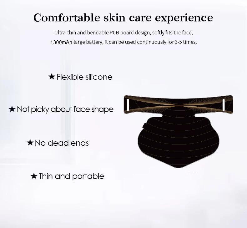 Manufacturer Customizable Facial Red Led Mask Beauty 4 Color Infrared Led Light Therapy Photon Face Silicone Mask