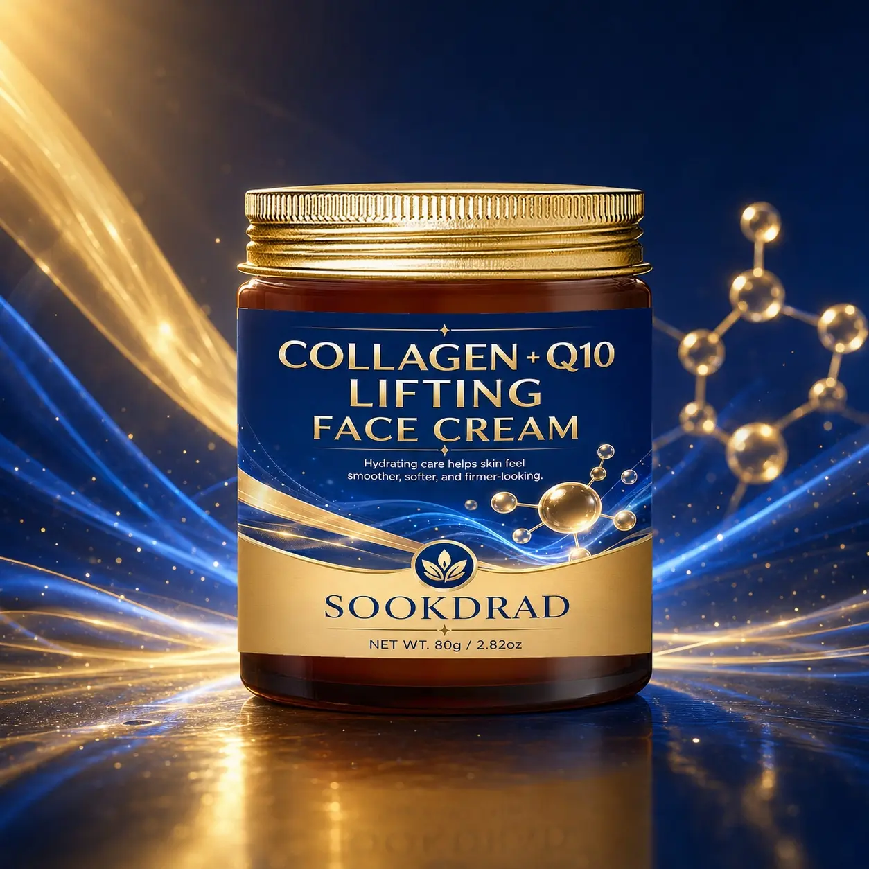 Collagen + Q10 Lifting Face Cream, contains Collagen and Q10, hydrating, smoother, softer, firmer-looking, for face, 80g/2.82oz