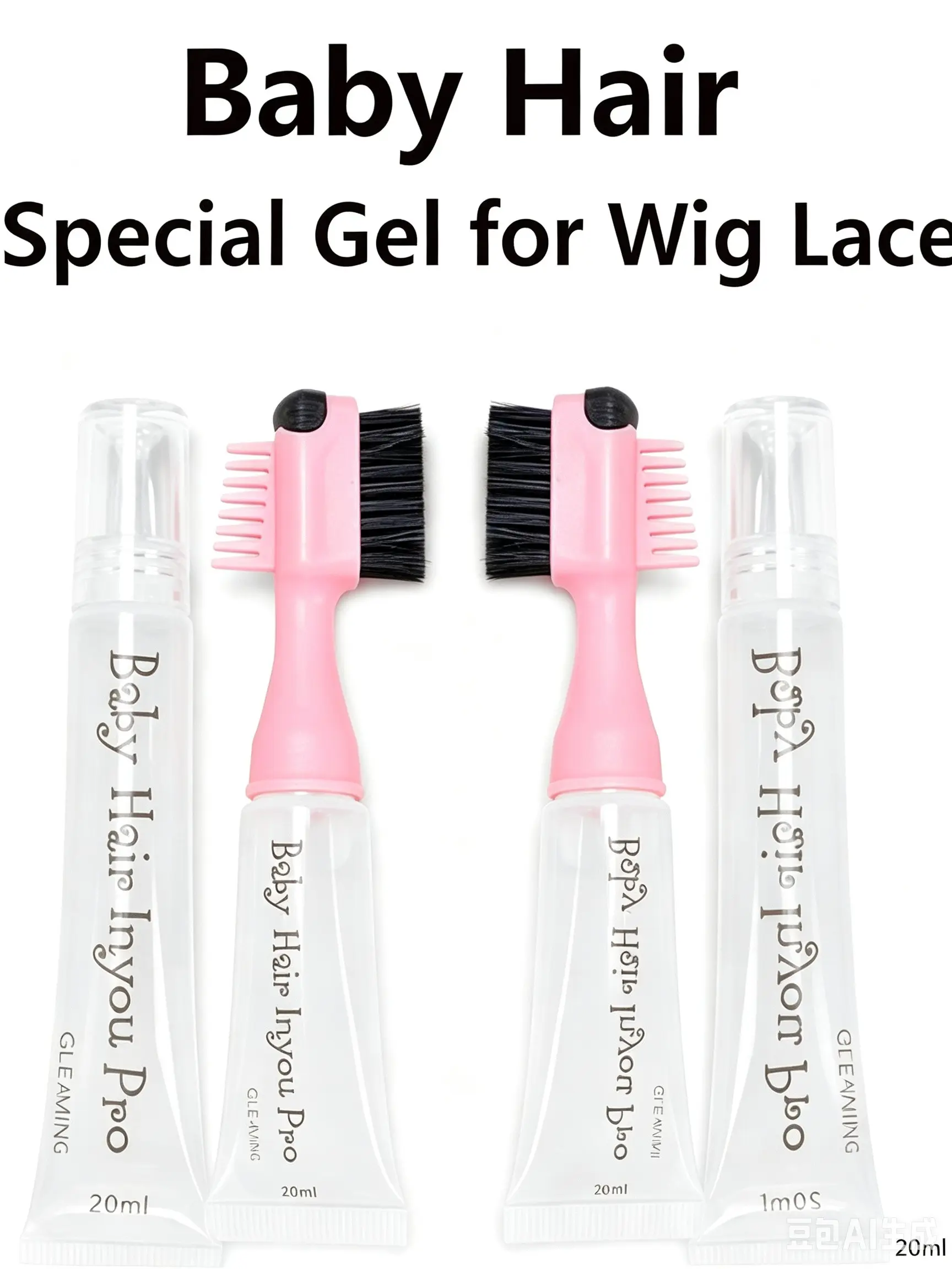 Edge Control Hair Gel Edge Brush Refillable Pocket Size Baby Hair Brush Kit Perfect Performance Long Lasting No White Residue Care