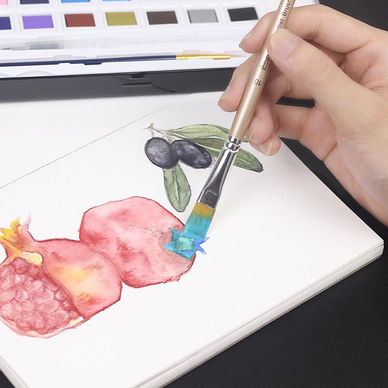 Art Watercolor Gouache Brush Set - 5 Nylon Hair Art Brushes for Painting | TikTok Viral Art Supplies, Best Watercolor Brushes for Artists