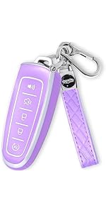 for Ford Key Fob Cover with Keychain,Key Fob Cover Case Shell Compatible with Ford C-Max Edge Escape Expedition Explorer Flex Focus Taurus Lincoln MKS MKT MKX Smart Remote Key (Black) for Ford Key Fob Cover with Keychain,Key Fob Cover Case Shell Compatible with Ford C-Max Edge Escape Expedition Explorer Flex Focus Taurus Lincoln MKS MKT MKX Smart Remote Key (Black)