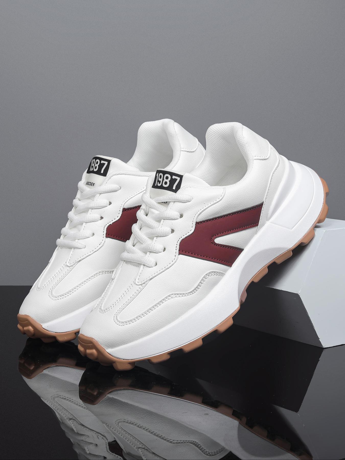 Girl's Fashionable Patchwork Design Lace Up Sneakers, Casual Comfortable Breathable Sporty Running Shoes, All-match Basic Shoes for Daily Wear