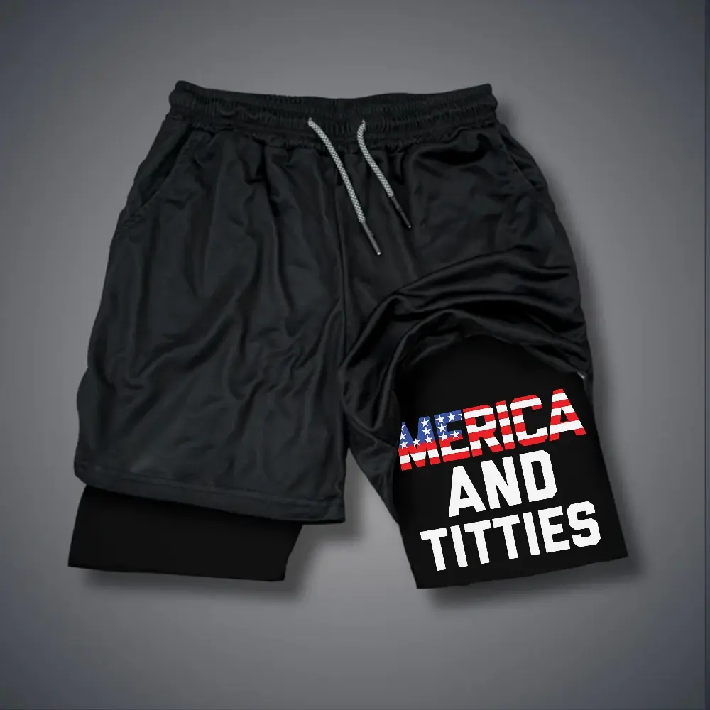 Double-Layer Sports Shorts Graphic Shorts Black Shorts Camo Shorts Streetwear Shorts Men Outfits Men Short Shorts Vacation Outfits Shorts