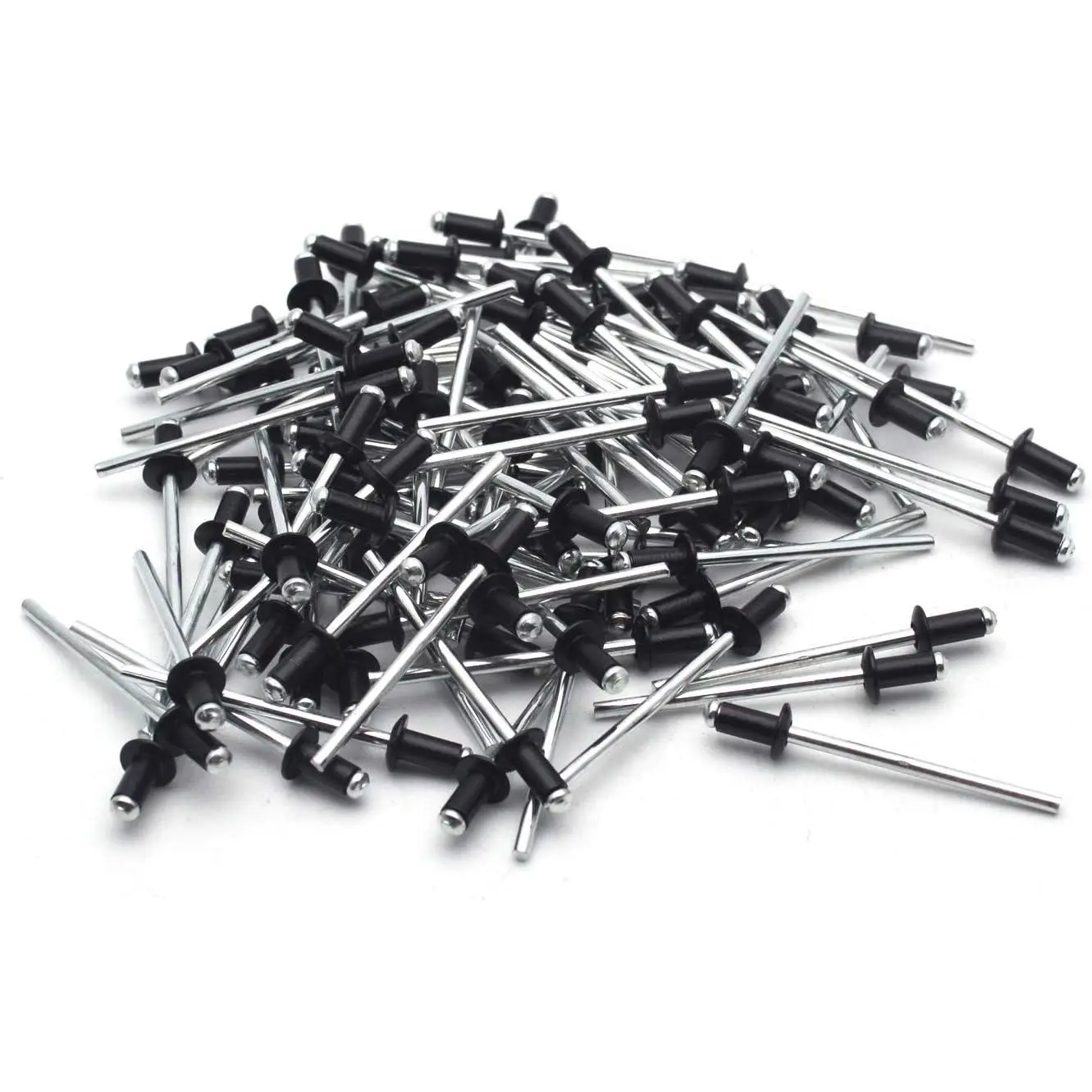 100 count 1/8" x 1/4" Aluminium Blind Rivets, Black Pull Rivets | Kayak Rivets,Core Decoration Pop Rivets for Furniture  Kit ﻿