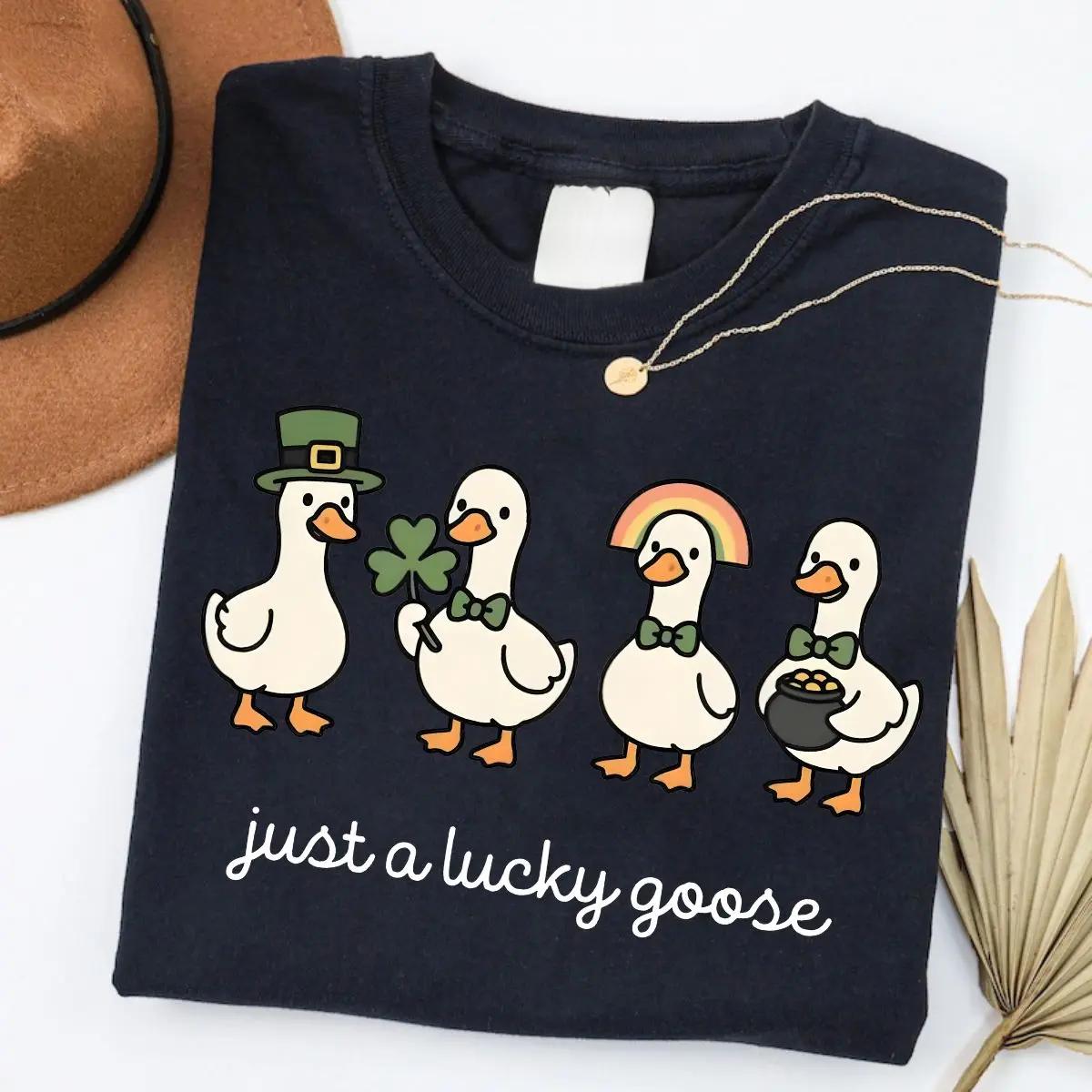St Patrick's Day Shirt, Irish Gift, Cute St Patrick's Tshirt, Funny St Patrick Goose Tee, Holiday Goose Top, Festive Apparel Unisex Graphic Casual Short Sleeve Crew Neck,Shirt for Men & Women, Gift for Her and Him Unisex T-shirt For Man And Woman, Tshirt, St Patrick's Day Shirt, Irish Gift, Cute St Patrick's Tshirt, Funny St Patrick Goose Tee, Holiday Goose Top, Festive Apparel Unisex Graphic Casual Short Sleeve Crew Neck,Shirt for Men & Women, Gift for Her and Him Unisex T-shirt For Man And Woman, Tshirt,