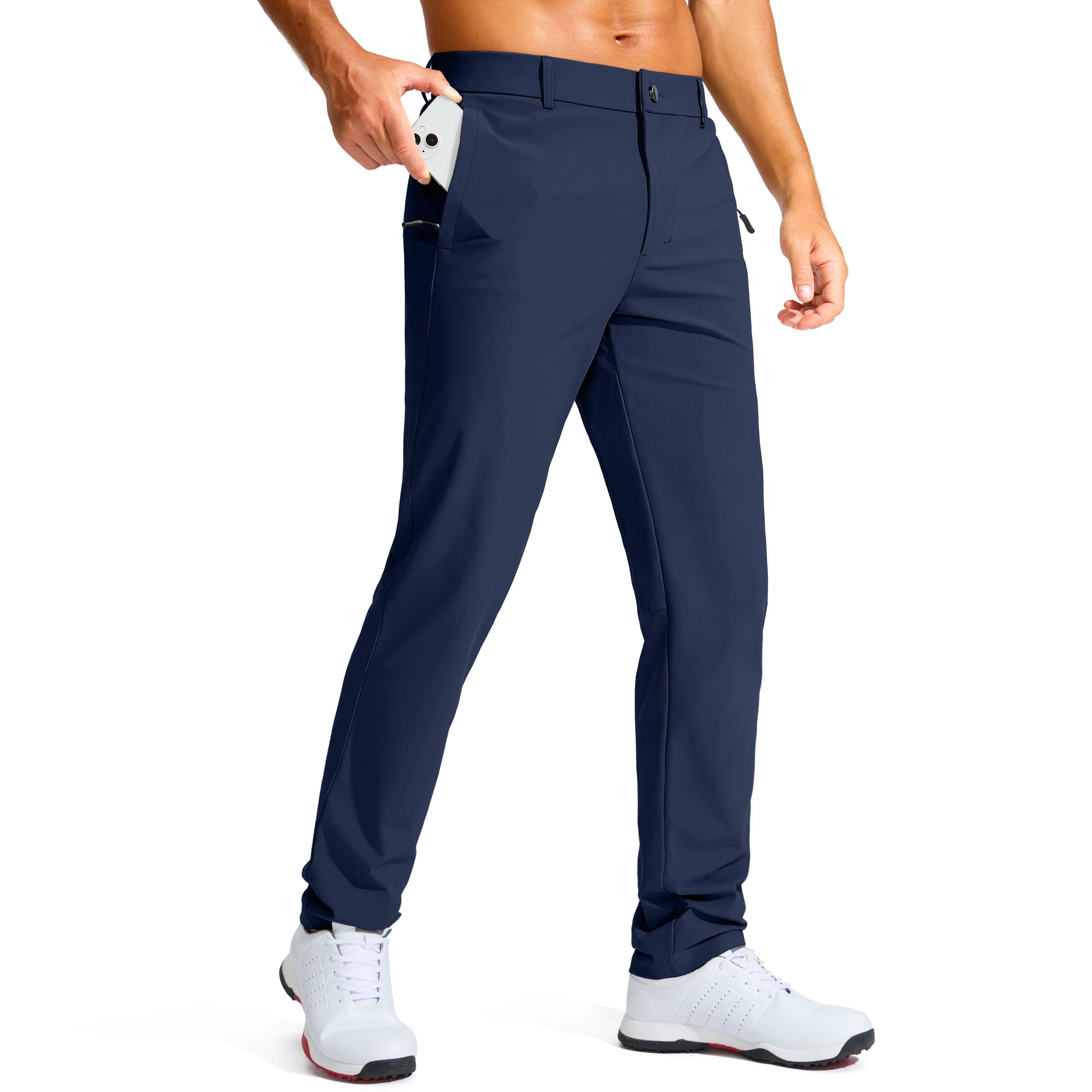 [Clearance] G Gradual Men's Golf Pants with Zipper Pockets 30"/32"/34" Stretch Work Dress Pants Lightweight Casual Slacks for Travel,Business,Daily Wear
