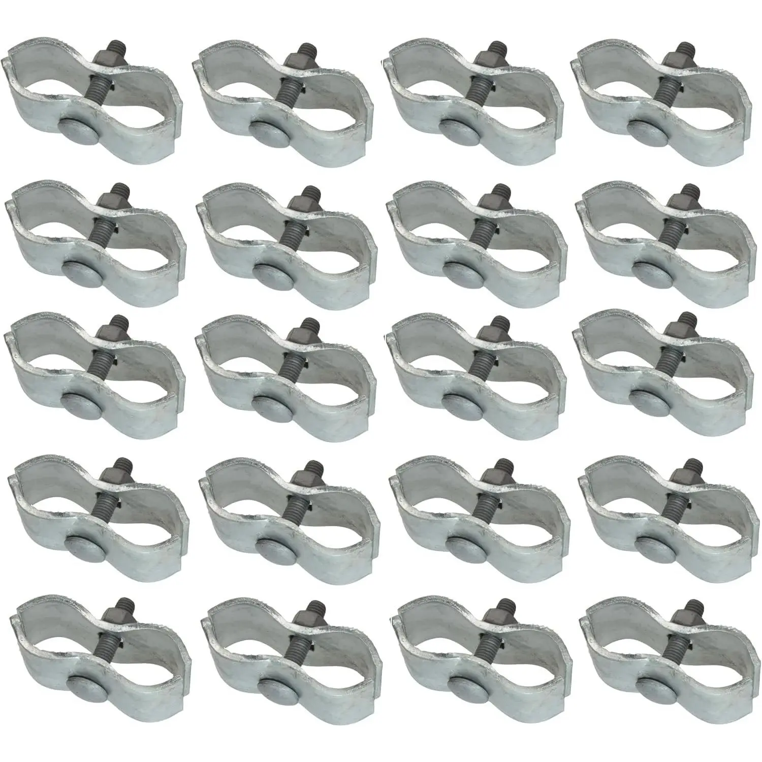 Chain Link Fence Panel Clamps 1-5/8" Dog Kennel Panel Clamps for Round Pipe Panel Frame (Pack of 20)