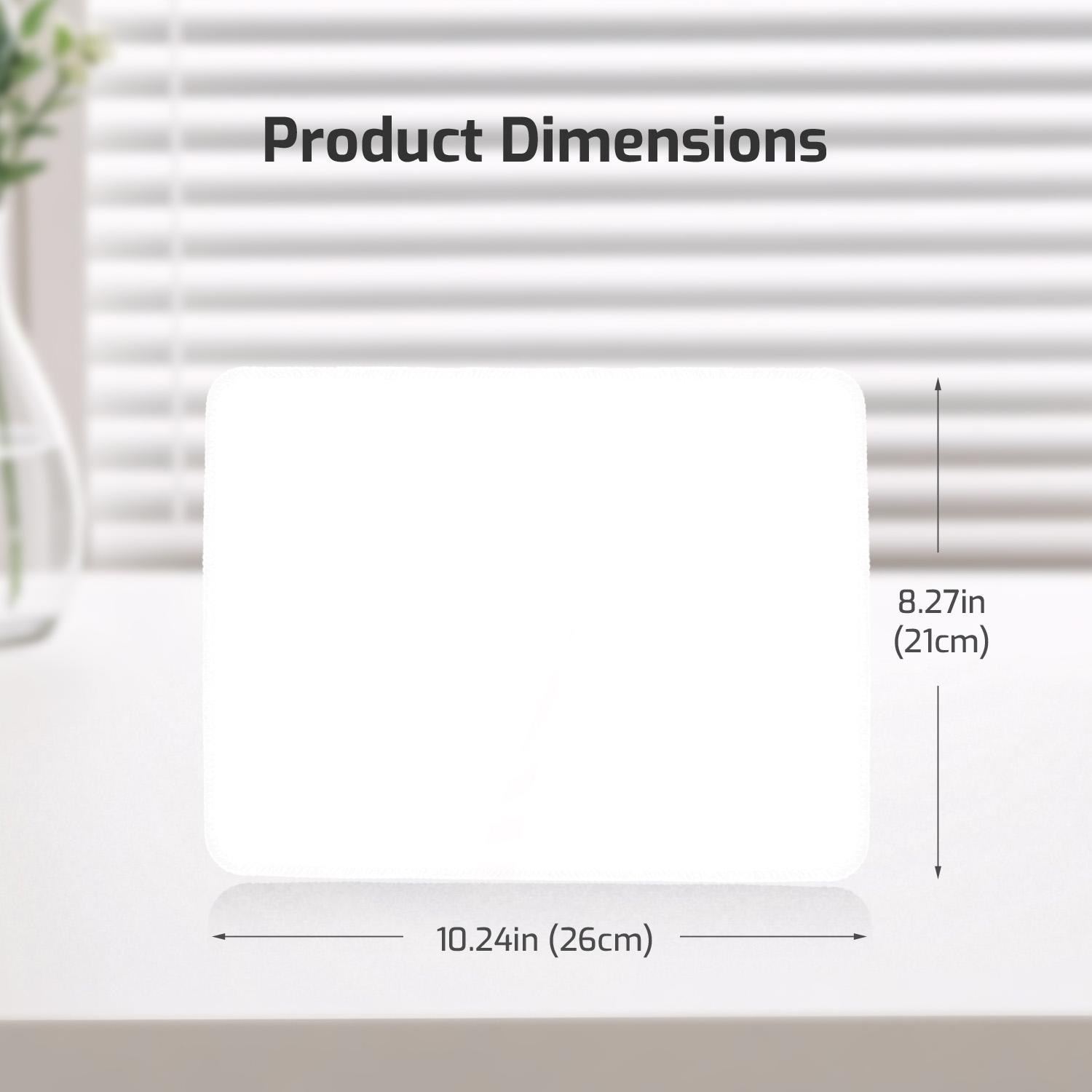 "Non-Slip Aesthetic Mouse Pad with Immortal White Chrysanthemum Design, Reinforced Stitched Edges for Precise Control - Office & Gaming Desk Mat (26x21cm)  "