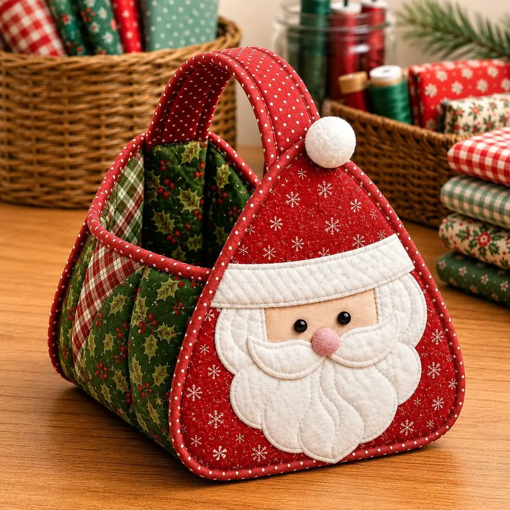 DIY Christmas Basket Making Kit - Creative Handcraft Material Pack for Family Holiday Party, Xmas Decor & Gift Basket