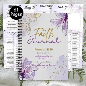 61-Page Devotional Guide & Prayer Journal - Structured Scripture Reflection Planner for Daily Worship, Bible Study & Spiritual Growth
