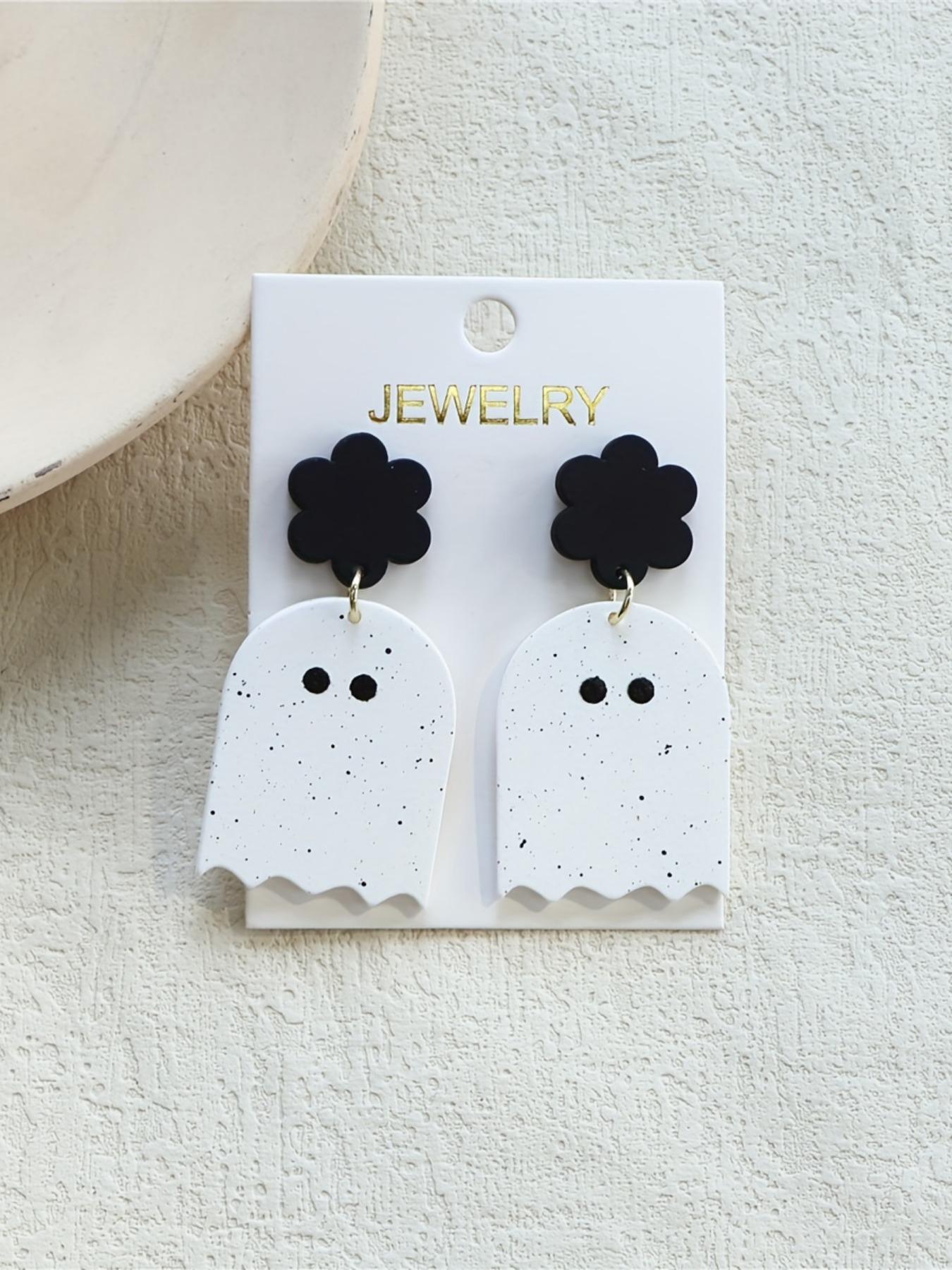 Whimsical Ghost Dangle Earrings - Lightweight, Comfortable, Perfect for Halloween Party, Gifts, and All Season Wear with a Touch of Spooky Charm