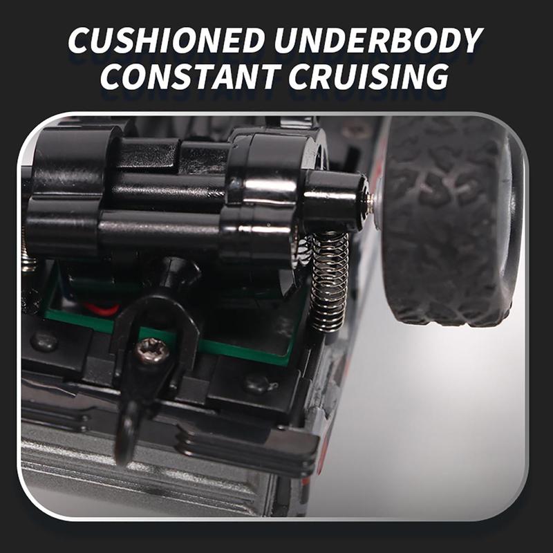 1:64 Alloy Mini RC Off-Road Vehicle, High-Speed 3-Mode Monster Truck with Constant Cruise & Buffer Chassis, 2.4G Hobby-Grade Remote Control Toy Gift for Kids