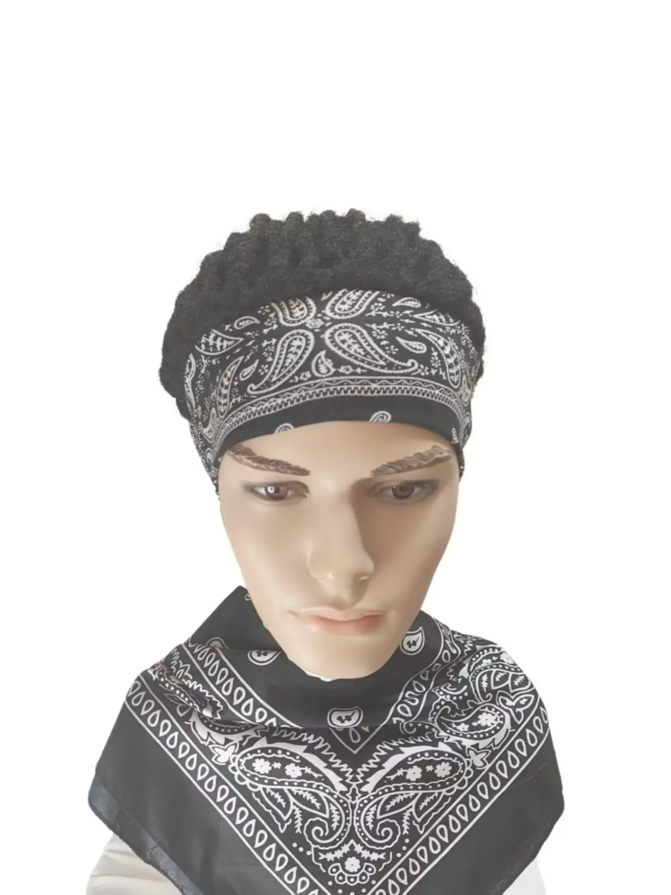 Men's Hip Hop Street Dance Afro Wig, Direct-On Headwear, European & American Trendy Hairstyle, Braided Design, Perfect for Performances
