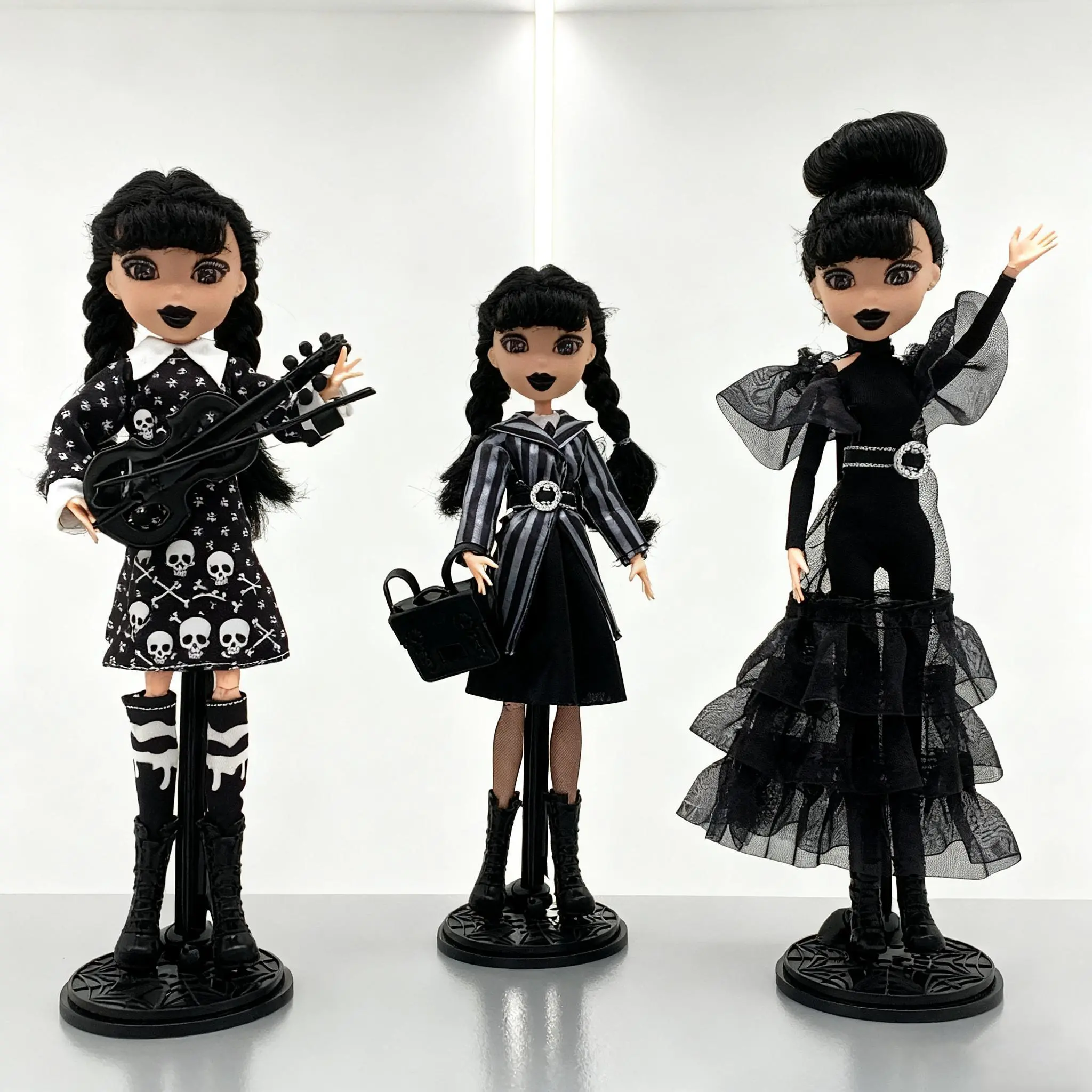 2026 Hot 26cm Wednesday Addams Gothic BJD Doll - Poseable Figure, Classic Toy Collectible, Room Decor & Birthday Gift for Adults Who Love the Addams Family, Yes, Thank You Card